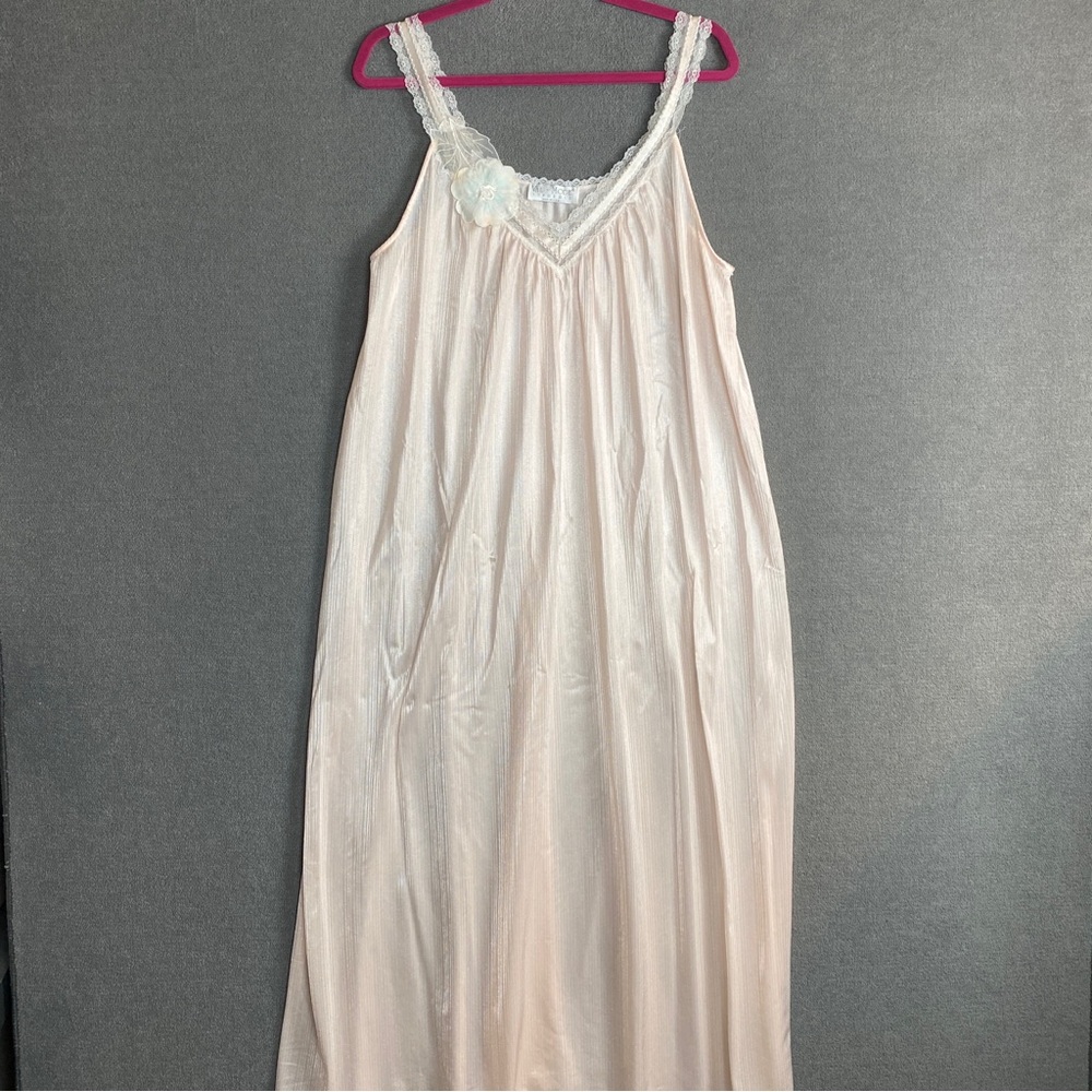 Val mode vintage lace sheer feminine Nightgown Fairy Coquette size L